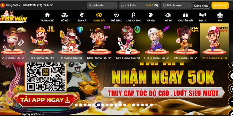 Giới Thiệu Sảnh RTG - Trải Nghiệm Game Bài Đẳng Cấp Bậc Nhất